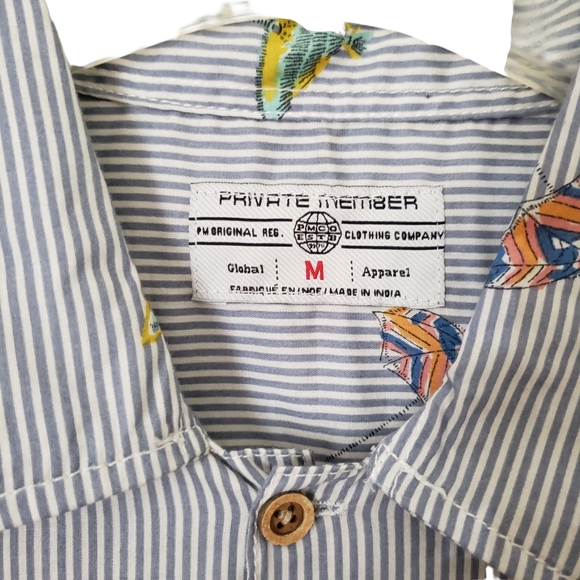 Private Member Men's Shirt Small M NEW Button Up Collar #80221 - Picture 5 of 7